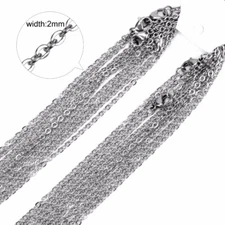 500pcs Wholesale Stainless Steel Silver Tone Necklace for DIY Jewelry Chains
