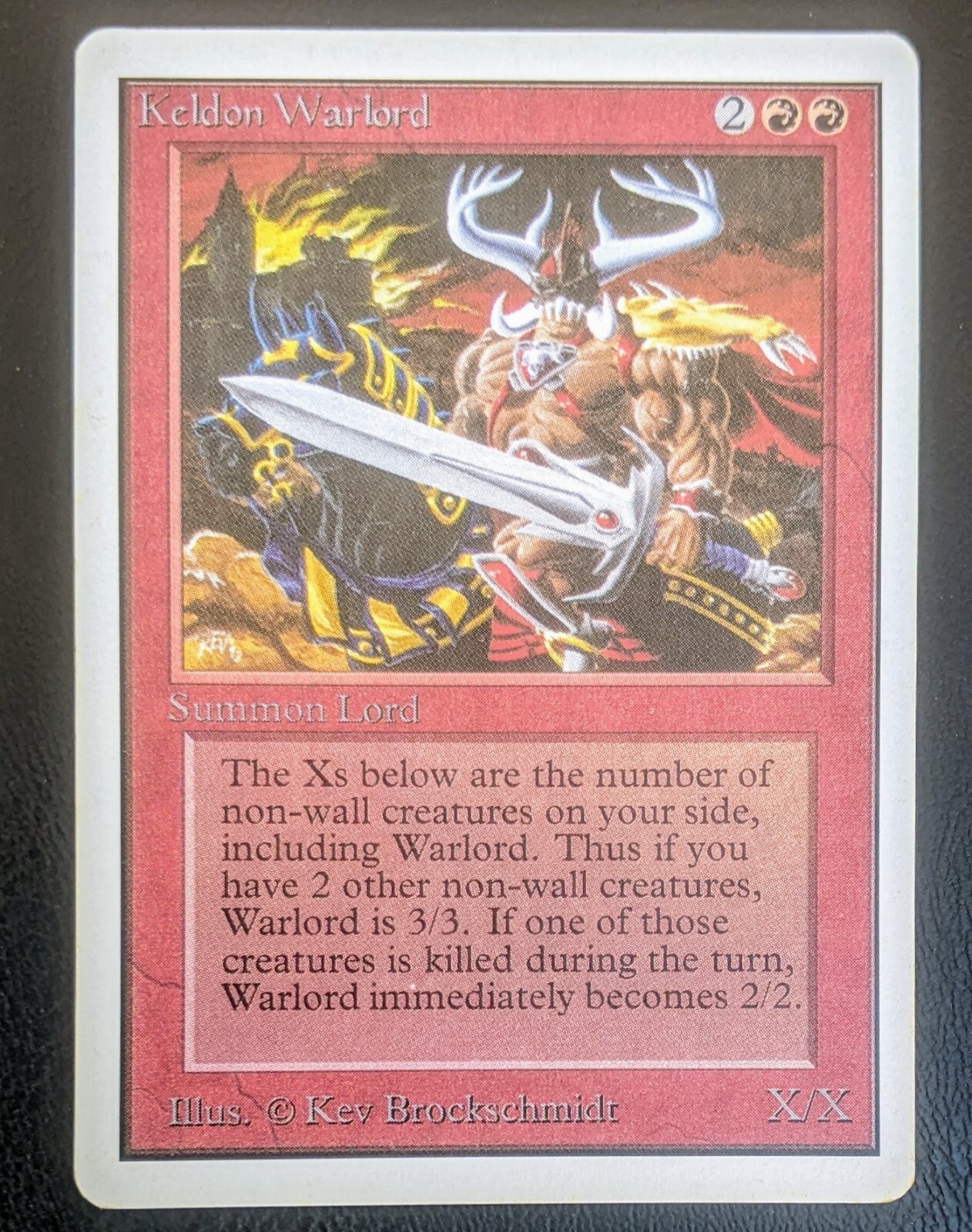 1 x Keldon Warlord - Unlimited - MTG Magic the Gathering - Red