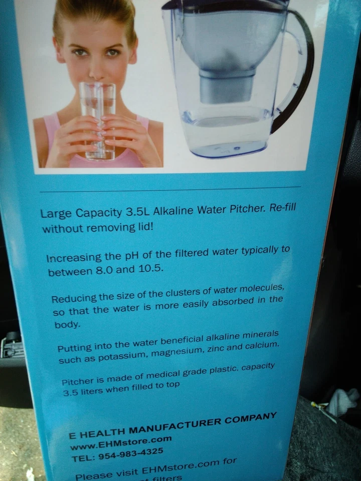new in box EHM ULTRA Alkaline Water Pitcher & Ionizer 3.5L  Pure Healthy Water - Image 2 of 3