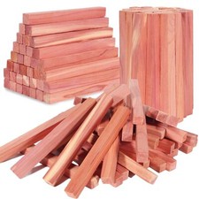 50PCS Cedar Sticks, 100 Aromatic Red Cedar Blocks for Closet Storage,Wardrobe