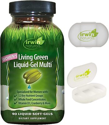 Irwin Naturals Women's Living Green Liquid-Gel Multi Vitamin - 70 Essential Nutr