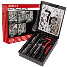 BILITOOLS M6X1.0 Thread Repair Kit HSS Drill Helicoil Repair Kit Metric