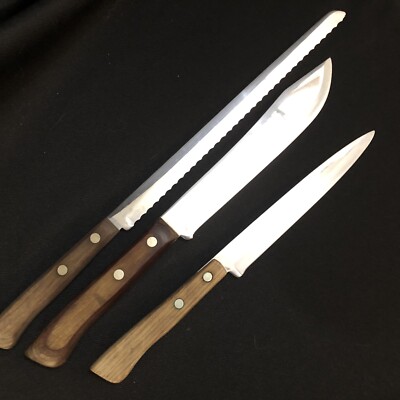Lot of Knives 3 Flint Waverly Edge Serrated 14'', 2 Flint Vanadium 12'' &10'' @31