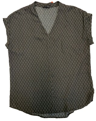 Pleione Ladies' Cap Sleeve Y-Neck Blouse Various Colors