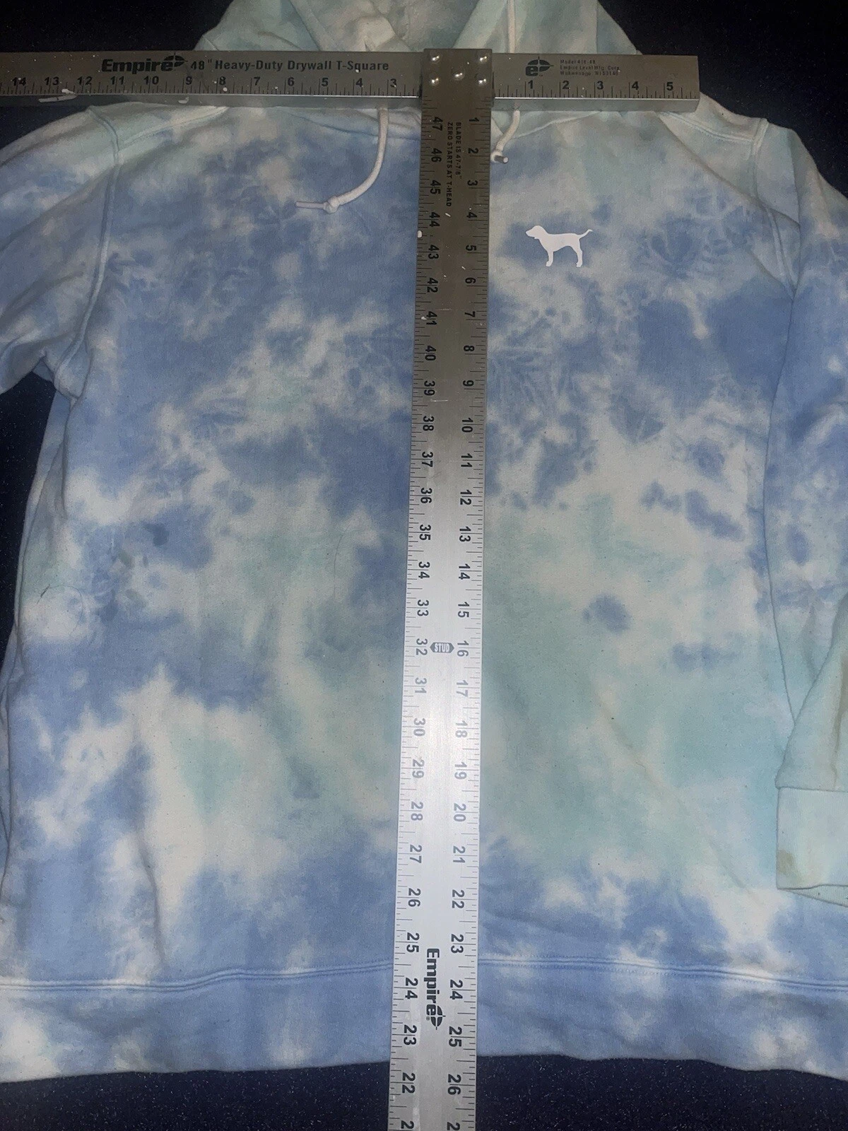 UNDERCOVER Felpa con cappuccio rosa Victoria Secret media tie dye donna pullover lungo felpa con cappuccio usata 2017