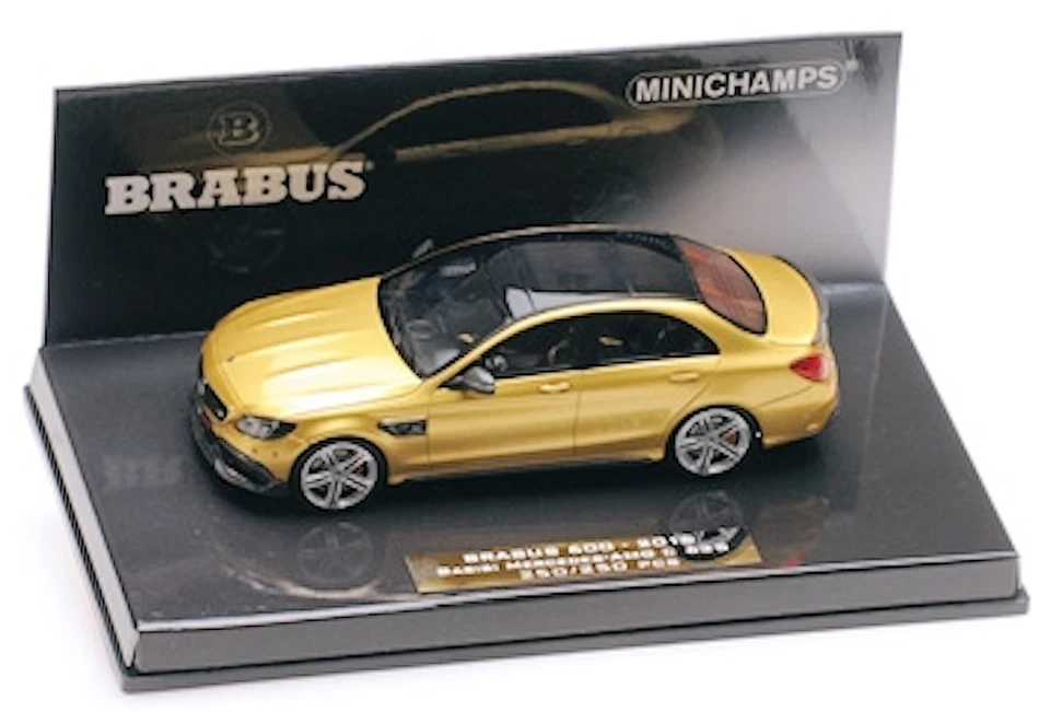 Brabus 600 Base Mercedes Benz AMG C63 S Gold Metallic 1:43 Minichamps - Image 3 of 3