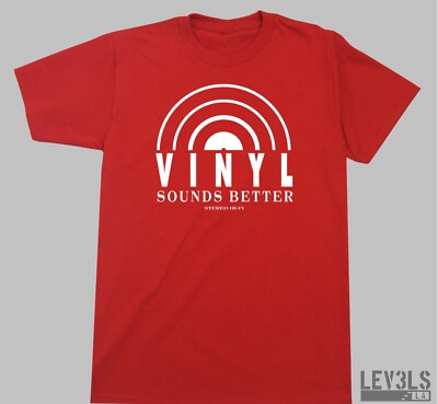 VINYL SOUNDS BETTER T SHIRT DJ RARE MUSIC 12'' LP RECORD COLLECTOR DIGGIN CRATES 