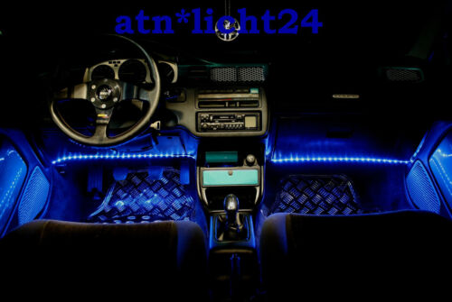 2x Oświetlenie podłogi Niebieska listwa LED 33cm 18 SMD 12V Niebieski zestaw oświetlenia wnętrza - Zdjęcie 1 z 8