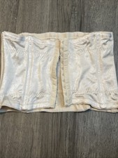 Vintage Women's Jaclyn Smith Boned Waist Cincher Shapewear Beige Hook Eye Sz L