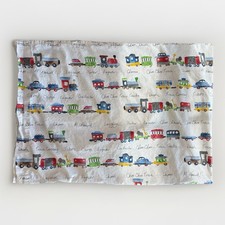 POTTERY BARN KIDS 1 Pillowcase Animals Train Multicolor AS IS STAIN Tear