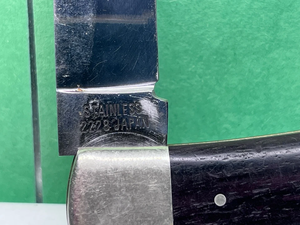 🔥🔥RARE KA-LOK 2228 Pocket Knife Japan KA-BAR Smooth Wood Handle MAKE OFFER🔥🔥 - Image 4 of 4