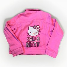 Hello Kitty Pink Denim Jacket Girls Size 6 365Kids Sanrio READ