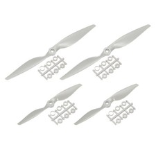 2 RC Drone Propellers, 2 Grey 8x4\" and 15x8\" Shovels with Adapter Rings