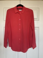Rare Coral Color 100% Silk Equipment Chiffon ...