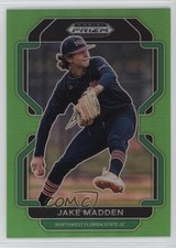 2022 Panini Prizm Draft Picks Lime Green Prizm 29/75 Jake Madden #PDP118 05ov