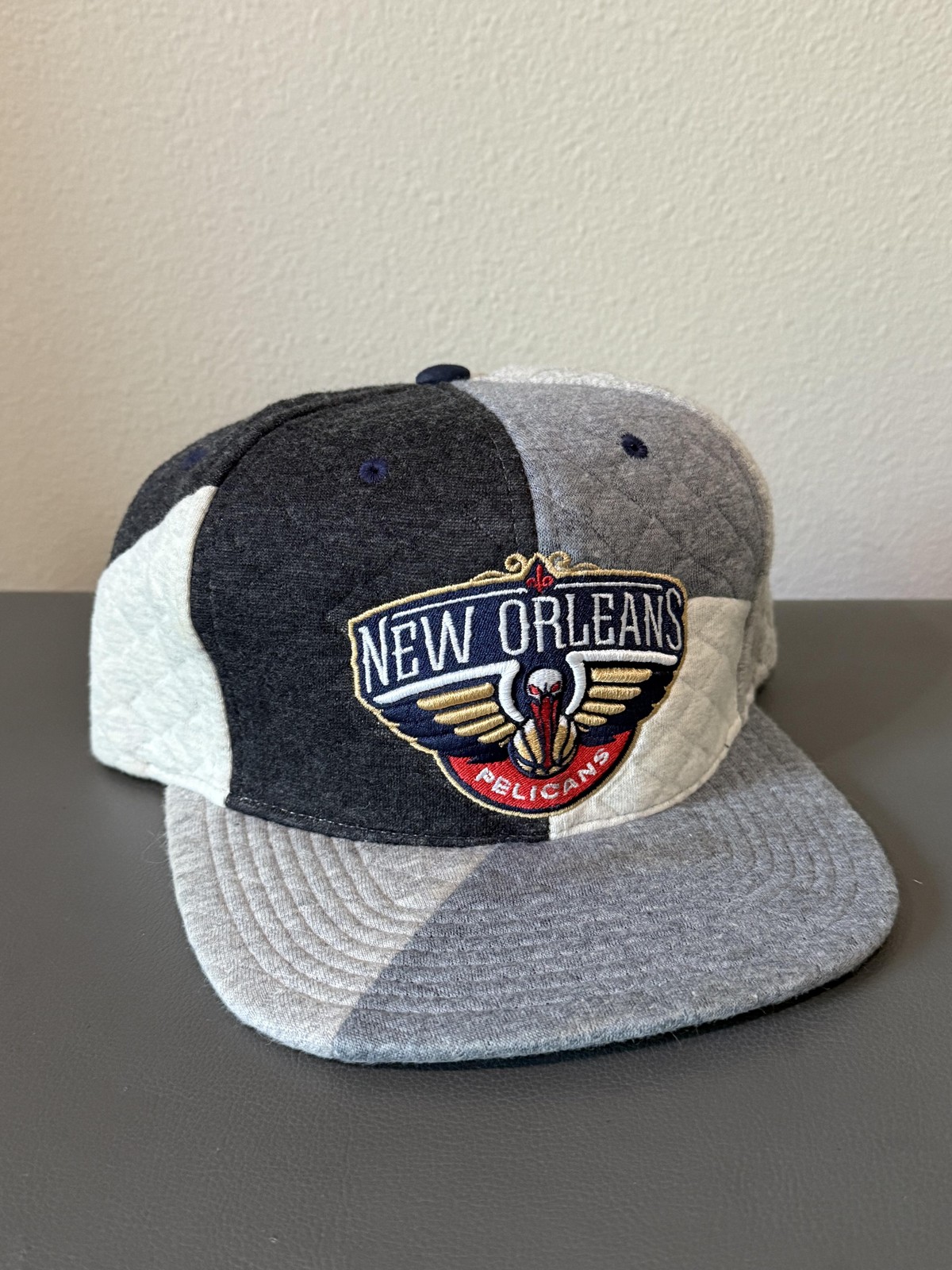 New Orleans Pelicans Hat Cap Snap Back NBA Basketball Quilted Panel Mens
