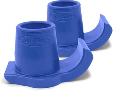 Top Glides DuraSki Extra Durable Walker Glide Skis for 1 1/8 Inch Tubes (Dark Bl