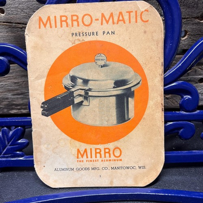 #ad Mirro Matic Pressure Pan Cookbook Pamphlet 1946 $4.95