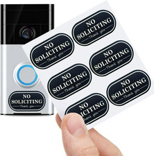 Small No Soliciting Sign for House,6 Pcs No Soliciting Sign,With Glow in the Dar