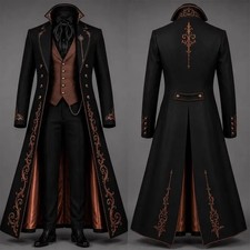 Victorian Royal Court Men's Suits Dinner Party Prom Wedding Groom Tuxedo 3 Pcs