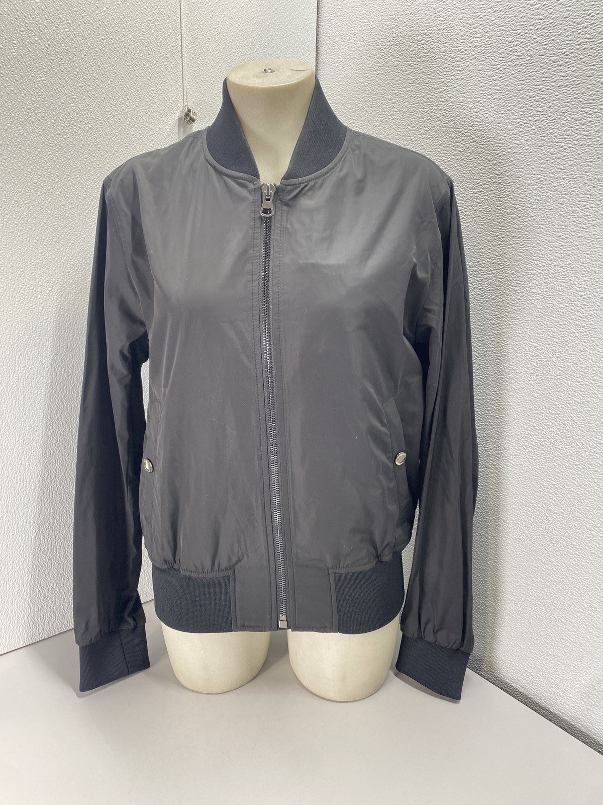 Burberry Mens or Womens Reburberry Slick Bomber Jacket Size US 36 Black