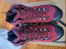 Oboz Bridger Mid BDry Waterproof Hiking Boots Trails Rio Red Womens Size 8