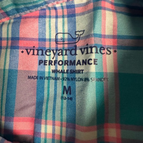 Camisa de ballena de rendimiento a cuadros con botones talla M (12-14) Vineyard Vines para niños - Imagen 8 de 8
