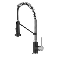 Spot Free 18-Inch Kitchen Faucet with Dual Function Pull-Down Sprayhead in All-B