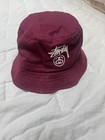 Stüssy Burgundy Bucket Hat One Size Solid Pattern Unisex Adults Streetwear — photo 2