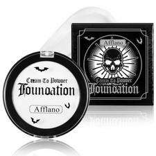 Goth White Cream to Powder Foundation Makeup, Clown Face Body