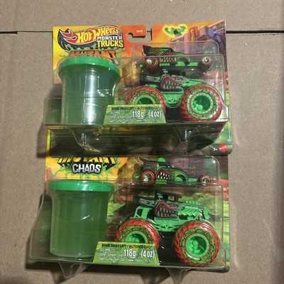 2x Hot Wheels Monster Trucks Mutant Chaos With Slime. Bone Shaker/ Altered Ego.