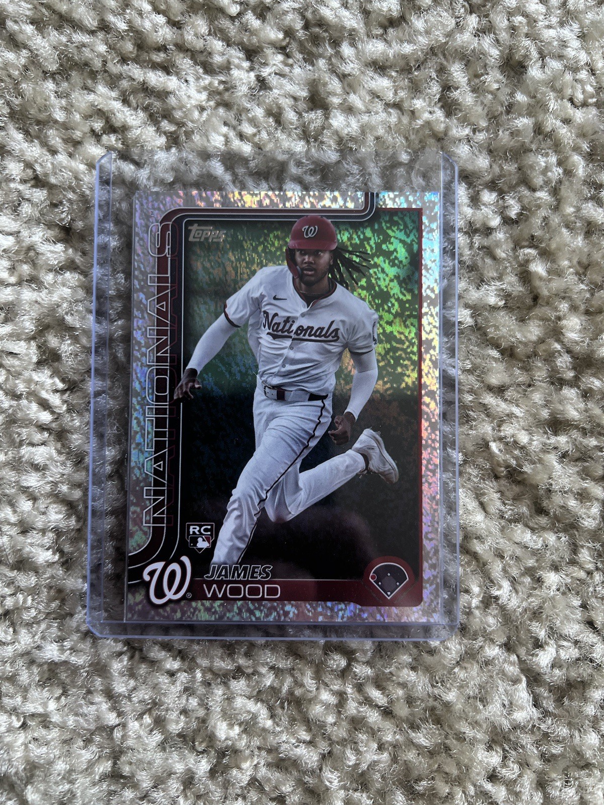 2025 Topps Series 1 #181 James Wood RC Sandglitter Washington Nationals