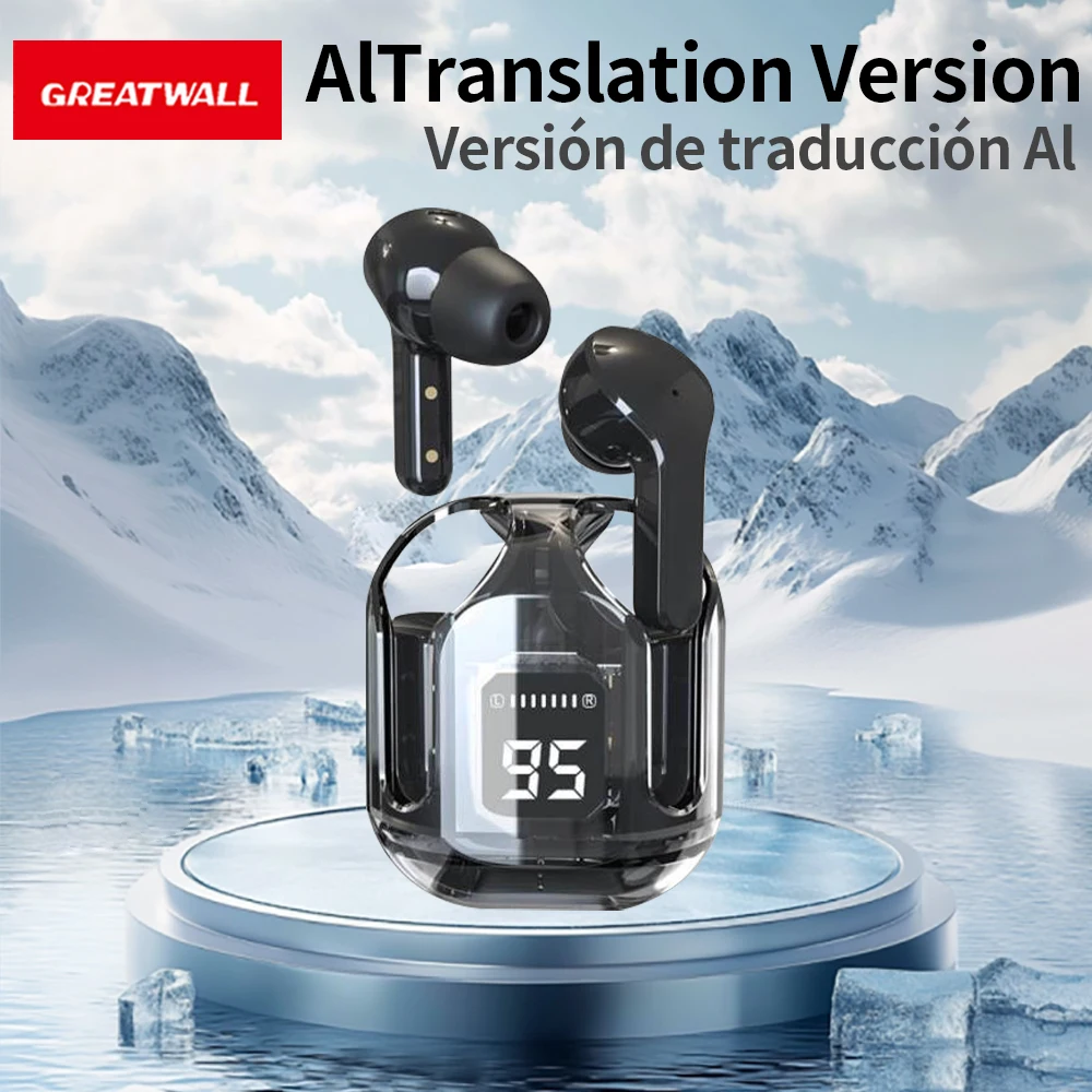 Wireless Bluetooth AI Translation Headphones with Real-Time Multi-Language Support in Vibrant Colors