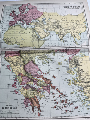1910: Map Of The World As Known To The Ancients Ancient Greece PSA #A01 Print C