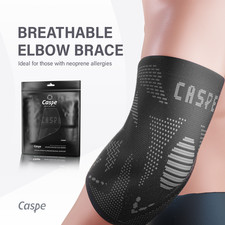 Caspe 2X Elbow Brace Compression Support Sleeve Arthritis Tendonitis Joint Pain