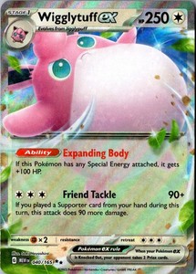 Wigglytuff ex 040/165 Scarlet & Violet 151 Double Rare Holo