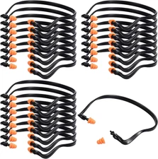 24 Pcs Banded Ear Plugs for Shooting Range Silicone Reusable Ear Protection Plug