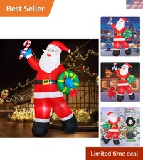 8FT Christmas Inflatable Santa Claus Outdoor Decoration, Inflatable Santa Hol...