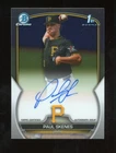 2023 Bowman Chrome Paul Skenes Pittsburgh Pirates RC Rookie AUTO