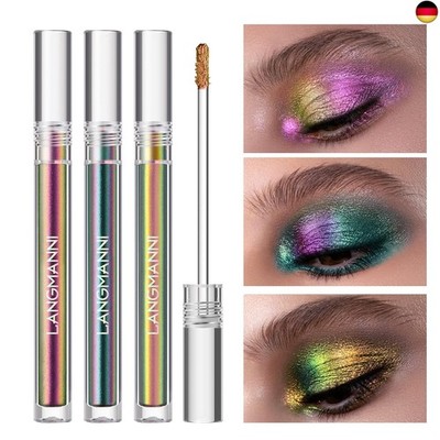 3-teilige flüssige Chamäleon Lidschatten Make-up Set, Metallic Changing L