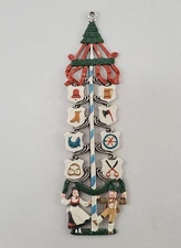 Kuhn Zinn Pewter Ornament Maypole Dancers Hand Painted Germany