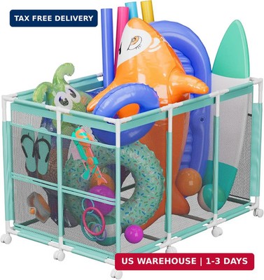 POOLHOUR Pool Float Storage - Outdoor Pool Toy Storage Organizer for Pool Noodle