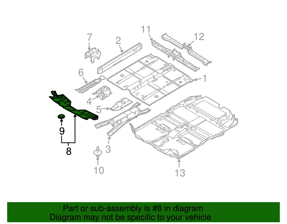 Nissan Murano 2003-2007 genuíno - Splash Shield 75890-CA000 - Imagem 2 de 2