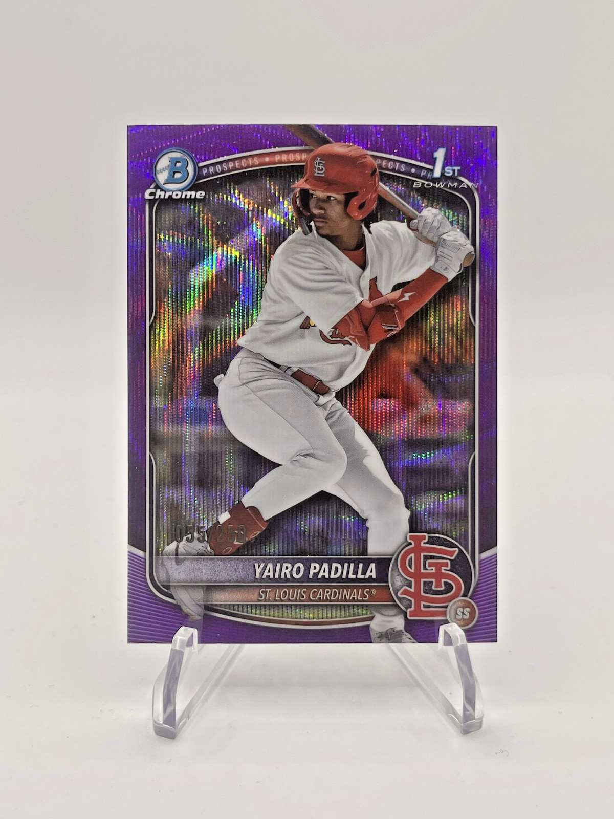 Yairo Padilla 2025 Bowman Chrome Prospects  #BCP-236 Purple Wave Refractor /250