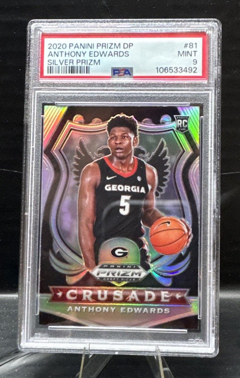 2020 Panini Prizm DP - Anthony Edwards (RC) #81 - Silver Prizm - PSA 9 MINT