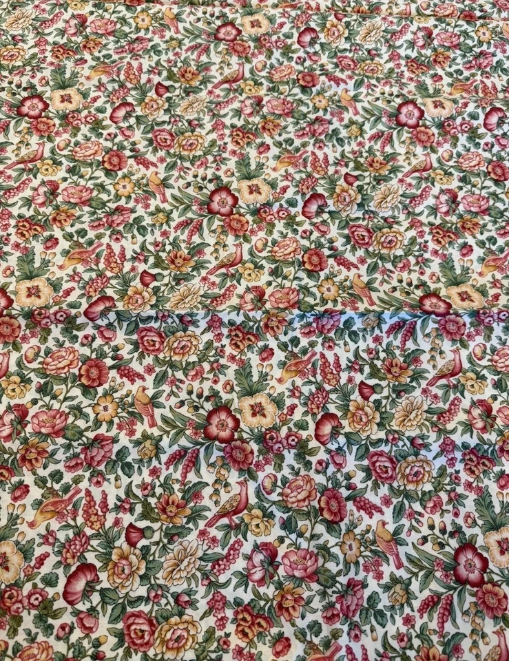 American Folk Art Museum Andover Broderie Perse rosa floral 44” ancho x por comprar Foto 2 de 4