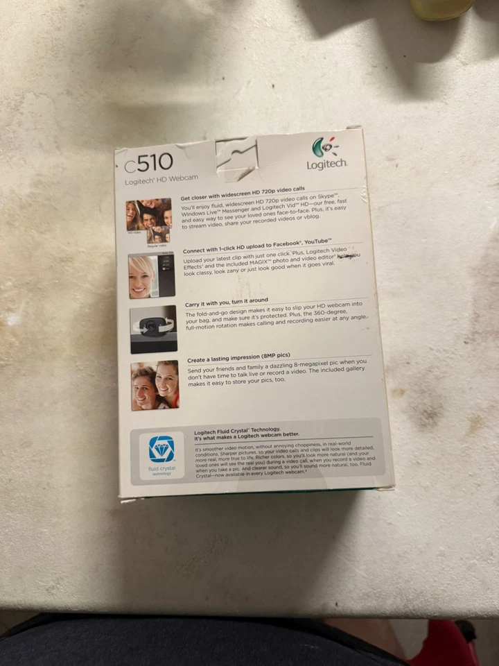 New Logitech C510 Black HD Webcam - HD 720p 8 MP - New Old Stock - Image 2 of 2