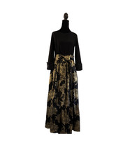 Eliza J Black and Gold Gown