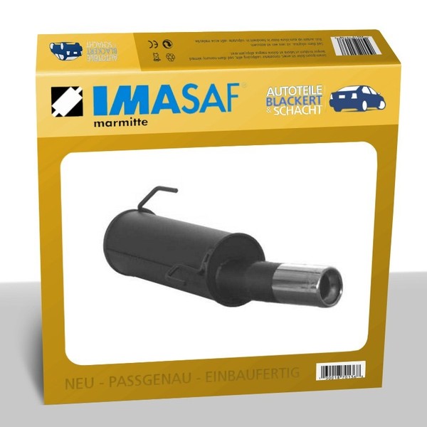 Imasaf Auspuff Sportauspuff für Peugeot 206 SchräGh. 1.4 HDI Eco 70 1X90Mm-image