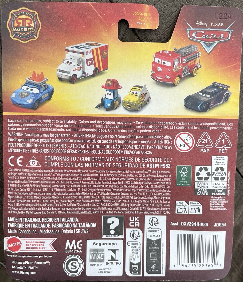 Disney Pixar Cars Radiator Springs Race & Rescue Jeff Gorvette New